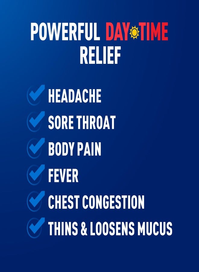 Mucinex Rapid Clear Maximum Strength Day & Night Cold and Flu Medicine for Adults, Over-The-Counter Medication for Headache Relief, Mucus Congestion, & Cough, Rapid Release Liquid Gels, 24 Count - Image 2